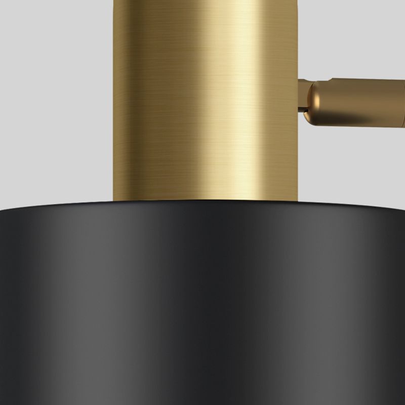 Postmoderne 1 Kopfmetallwandleuchter schwarz-goldener Wandmontageleuchte für Wohnzimmer