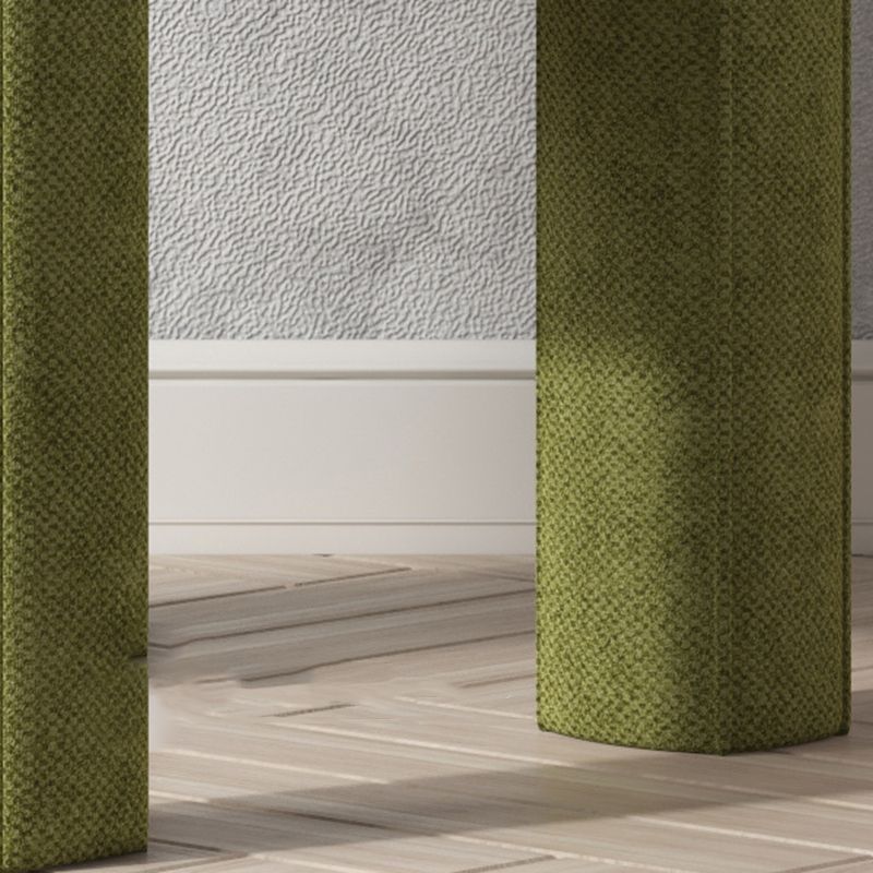 Silla lateral de comedor moderna, silla sin brazos con respaldo abierto de tela de lino con acabado mate