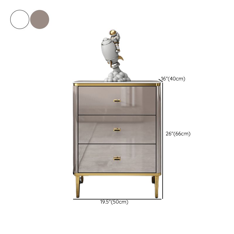 Glam Vertical Lingerie Chest Stone Storage Chest with Drawers for Bedroom