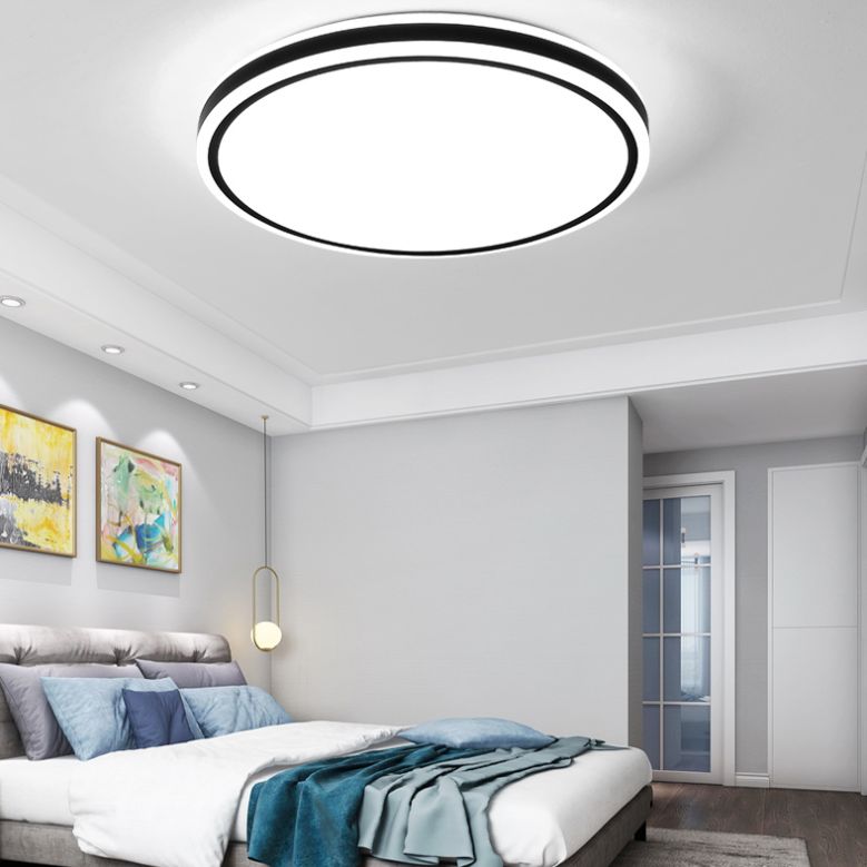 Geometrical 1-Light Flush Mount Ceiling Light Fixtures Metal Modern Style Flush Ceiling Lamp