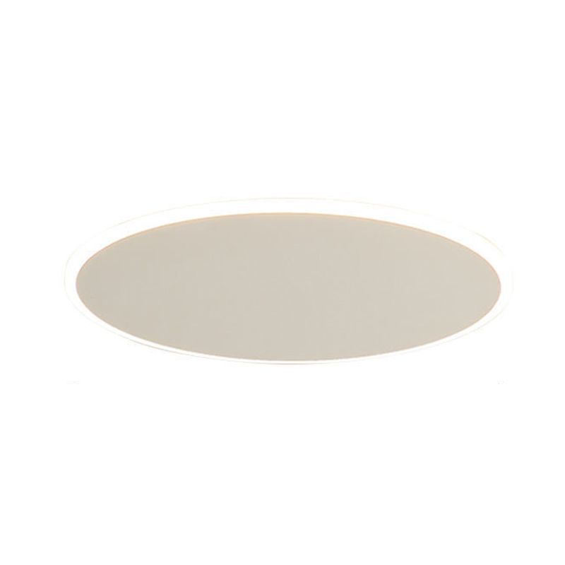 White LED Flush Mount Modern Metal Circle Ceiling Mounted Fixture for Bedroom