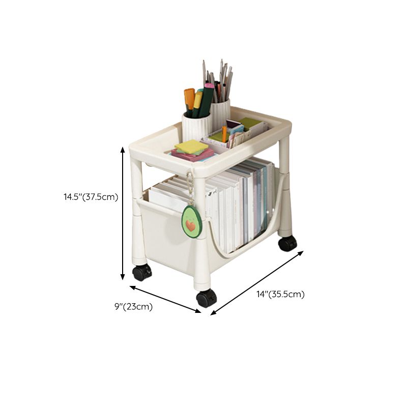 Contemporary Bookcase Vertical Plastic Book Shelf for Study Room