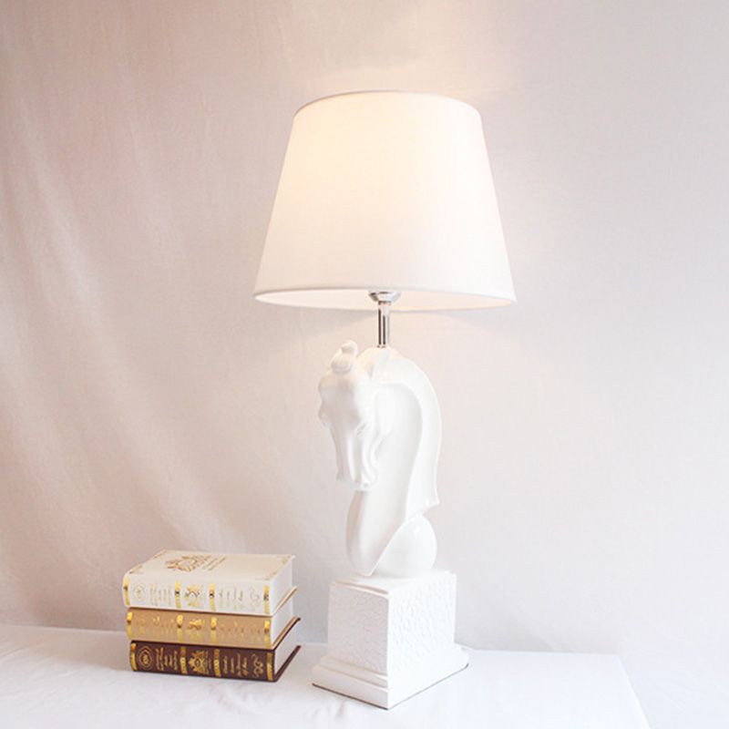 Résine noire / blanc lampe de la lampe de carreau de masse simple