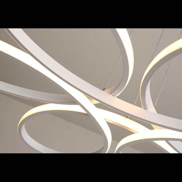 Lámpara de colgación de led de flores simplicidad acrílico comedor lineal encosnedora