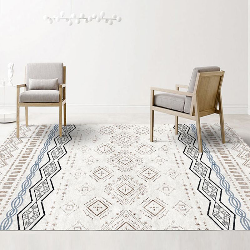 Boho-chic Harlequin Print Tapijt Polyester Binnen tapijt Non-slip achterste tapijt voor woonkamer