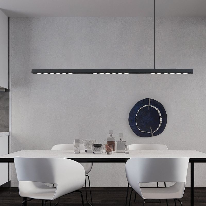 Lumière de lustre à bande longue à bande passante moderne pour salle à manger de cuisine