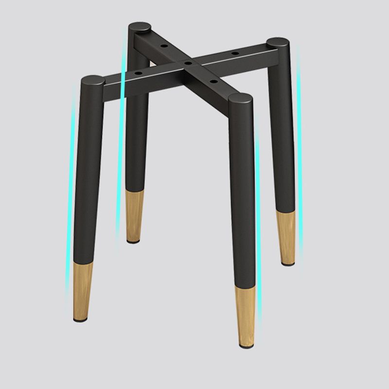 Faux Leather Glam Ottoman Square Pure Color Fade Resistant Cube Ottoman