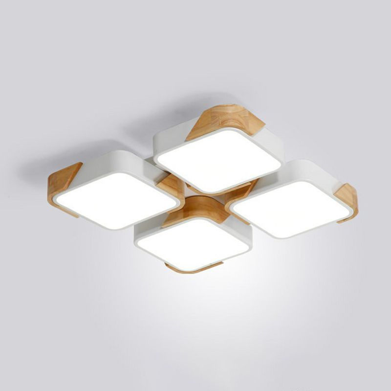 Rectángulo de empalme nórdico de vaciado de luz de techo de techo de luz de techo LED de iluminación de montaje de LED