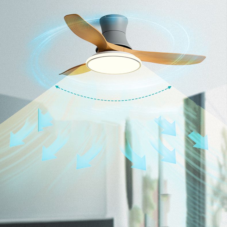 Kids Style Round Ceiling Fan Lighting Metal Single Light Ceiling Fan Lamp for Living Room