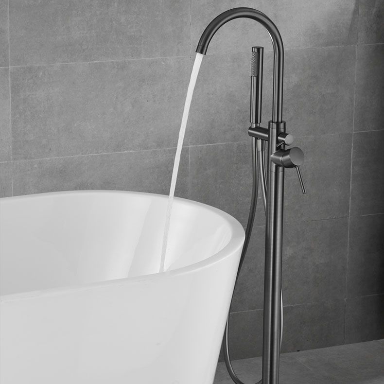 Contemporary Style Freestanding Faucet Copper Floor Mounted Freestanding Faucet
