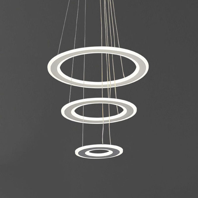 Luces de techo colgantes de cristal modernos Candelera colgante de niveles escalonados para el comedor