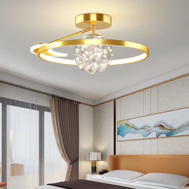 Lámpara moderna de la esfera de la esfera metal 3 luz de techo de montaje de altura de luz