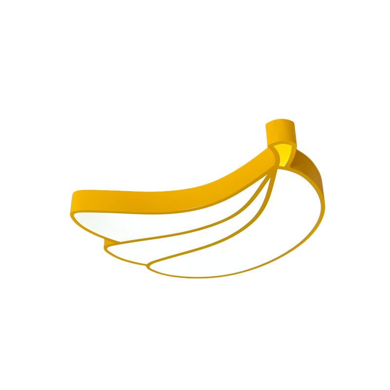 Creative Led Light Fixture with Acrylic Shade White Grape/Banana/Apple Flush Mount Lighting