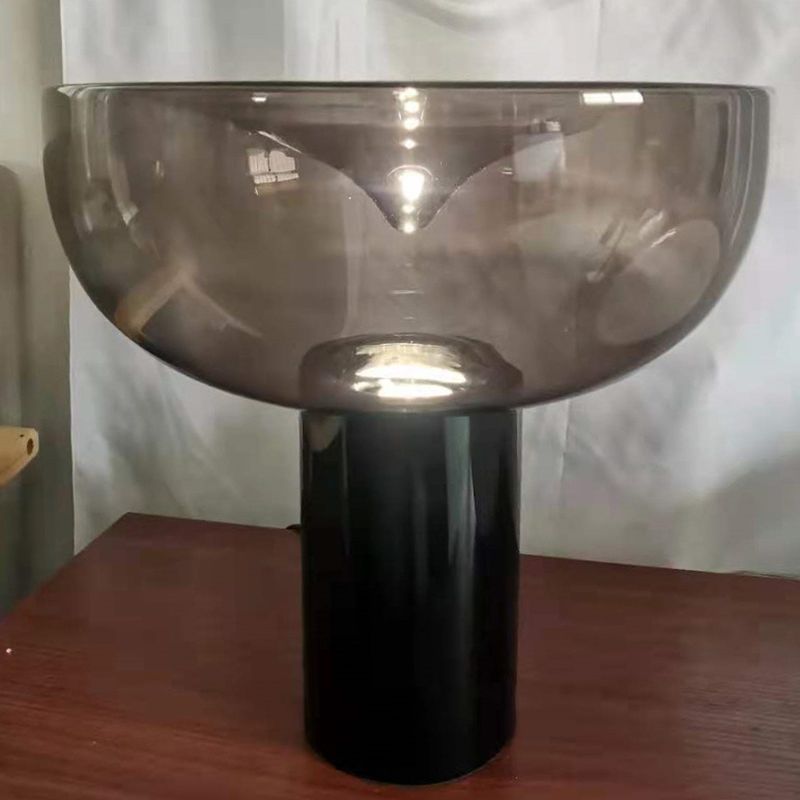 Lampe de table en verre de forme ronde, style moderne, 1 lampe de table