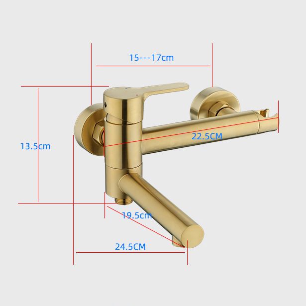Wall Mounted Bathroom Faucet Contemporary Style Swivel Bathroom Faucet