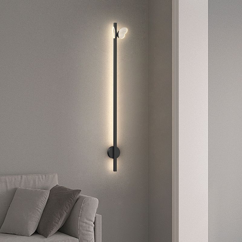 Linear Shape Metal Wall Lights Modern Style 2 Light Wall Mounted Light Fixtures