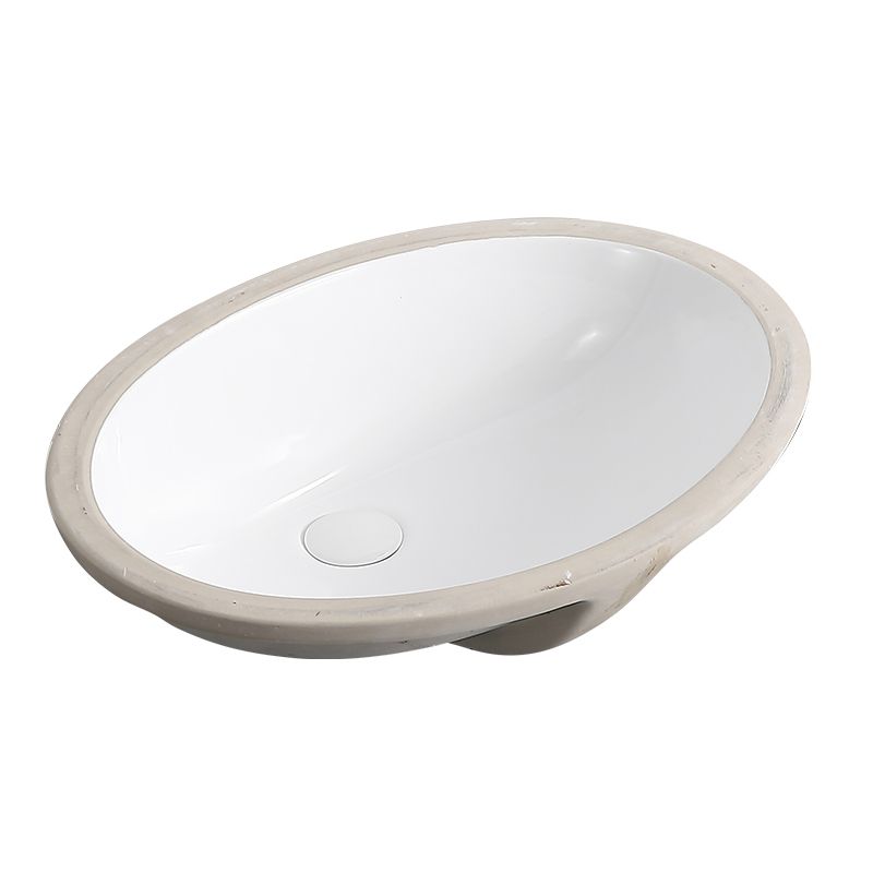 Modern Bathroom Sink Pop-Up Drain Overflow Hole Vessel Sink with Faucet