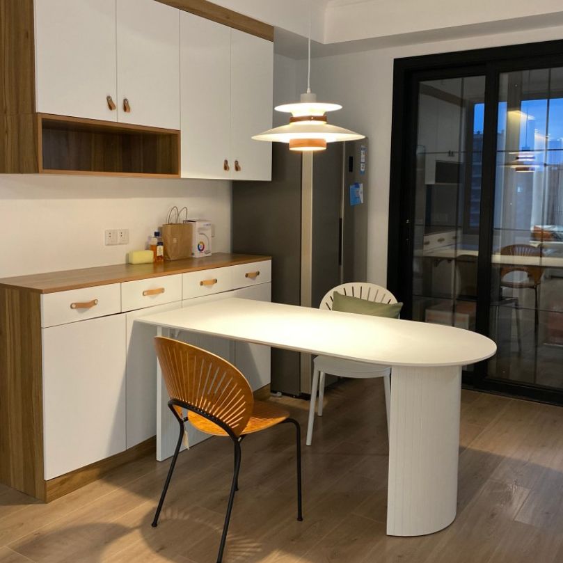 Modern Style Sintered Stone Dining Room Dinner Kitchen Table White Rectangle Table