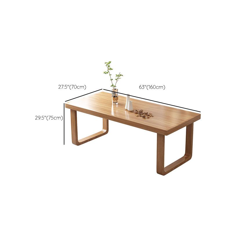 Natural Finish Solid Wood Dining Set 1/7 Pieces Modern Dinette Set with Wooden Chairs