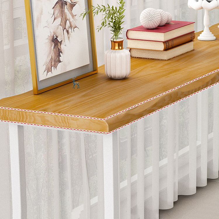 Modern Rectangle Solid Wood Bar Table Set 1/4 Pieces Counter Table with Backless Stools