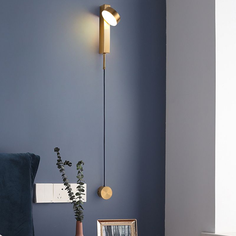 Modern Metal Rotatable Wall Light Geometric 8.5" High LED Wall Sconce for Living Room