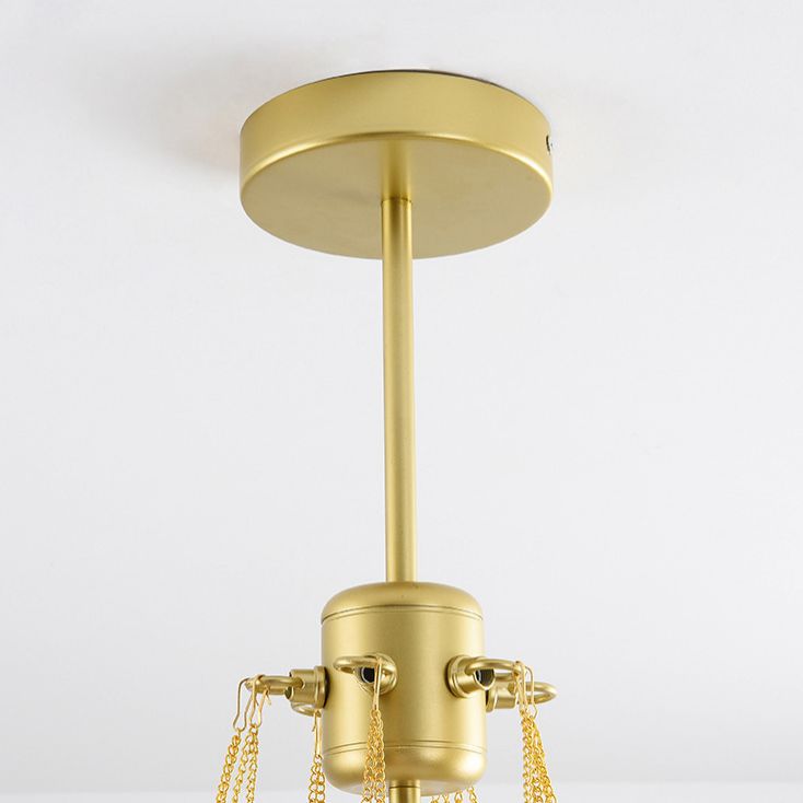 Lámpara de lámpara de lámpara de estilo moderno de 3 luces con 37 bolas de deco de vidrio blanco lámpara de metal de la lámpara de metal accesorio de iluminación para sala de estar