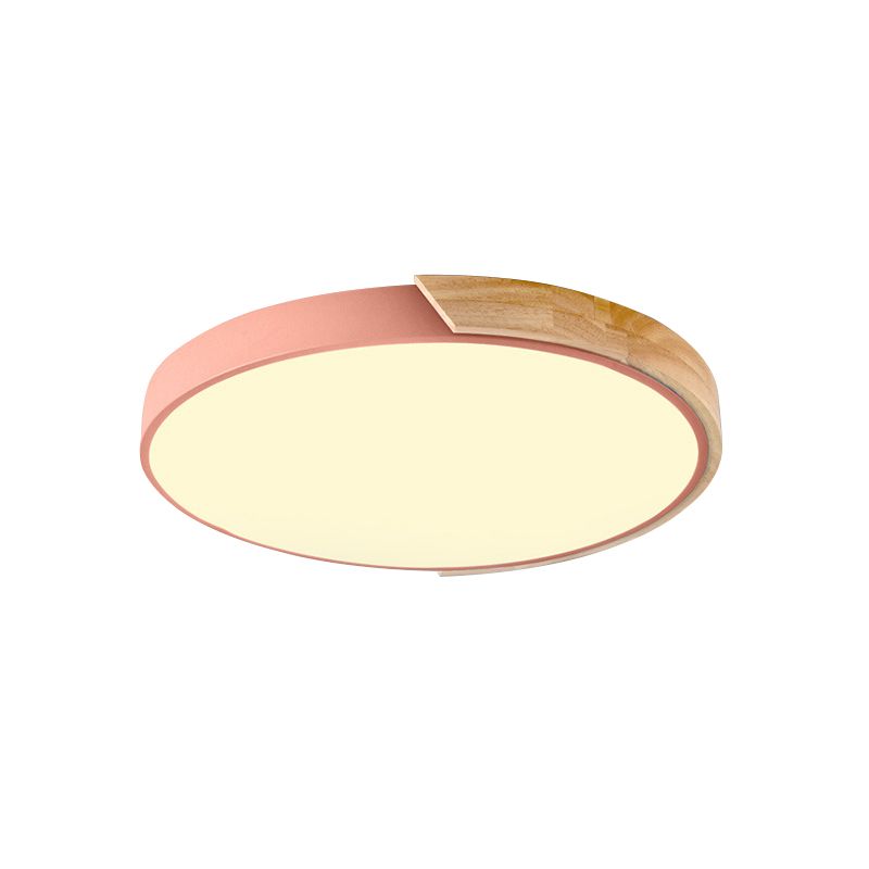 Macaron Loft Circle Plafonnier LED en acrylique pour la maternelle
