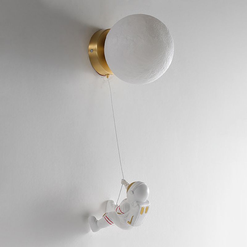 Children Metal Wall Light Flush Mount Globe Shaded Lighting for Dining Room
