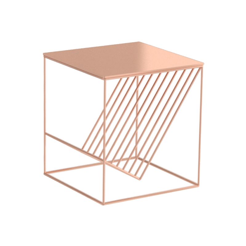 Mid-Century Modern Style Square Metal Table Frame Base Side Table