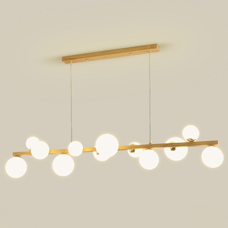Nordic Style Iron Hanging Lamp Ball Shape Island Light Fixture for Bedroom