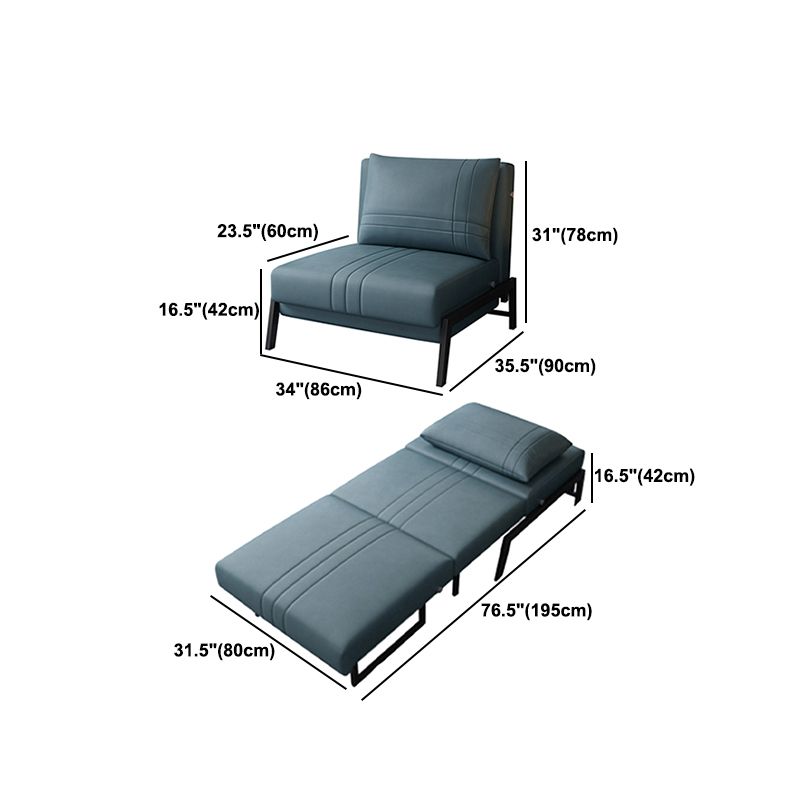 Faux Leather Contemporary Sofa Bed Armless Stain Resistant Bed Sofa Couch