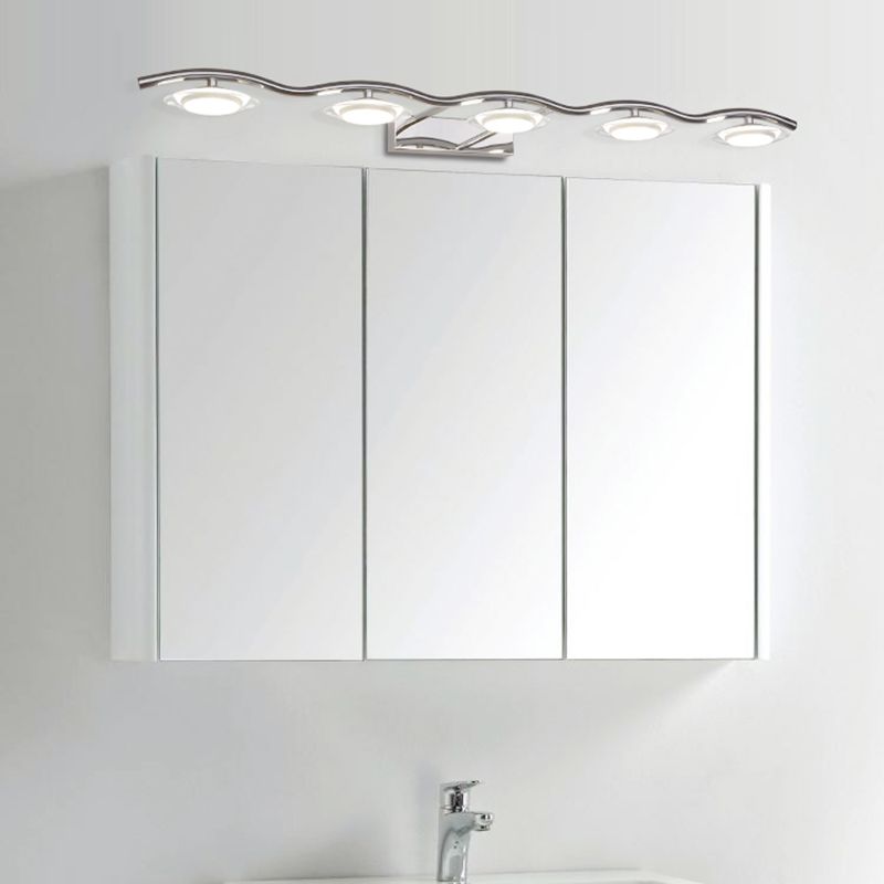 Chrome Wall Lamp Sconce Modern Acrylic Sconce Light Fixture for Bathroom