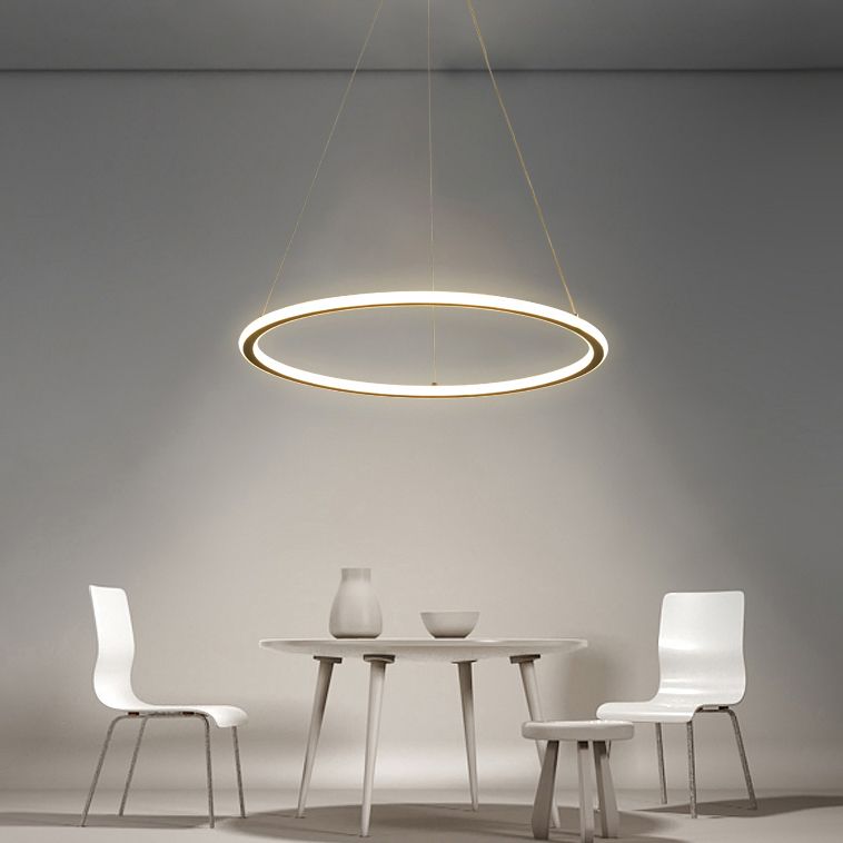 Circle Chandelier Pendant Light Modern Chandeliers For Dining Room Acrylic