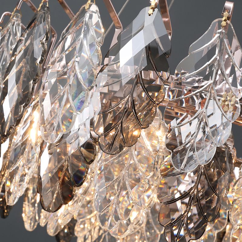 Candelera de cristal de lámpara de lámpara de estilo moderno para sala de estar de dormitorio