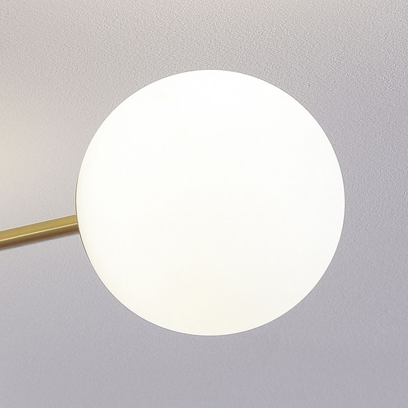 Glass Sputnik Shape Flush Ceiling Light Modern Multi Lights Flush Light Fixtures in Gold