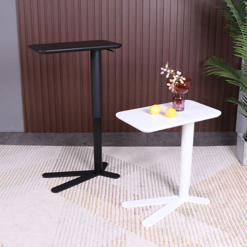 Industrial Metal Bar Table 23"x13" Rectangle Top Indoor Adjustable Height Bistro Table