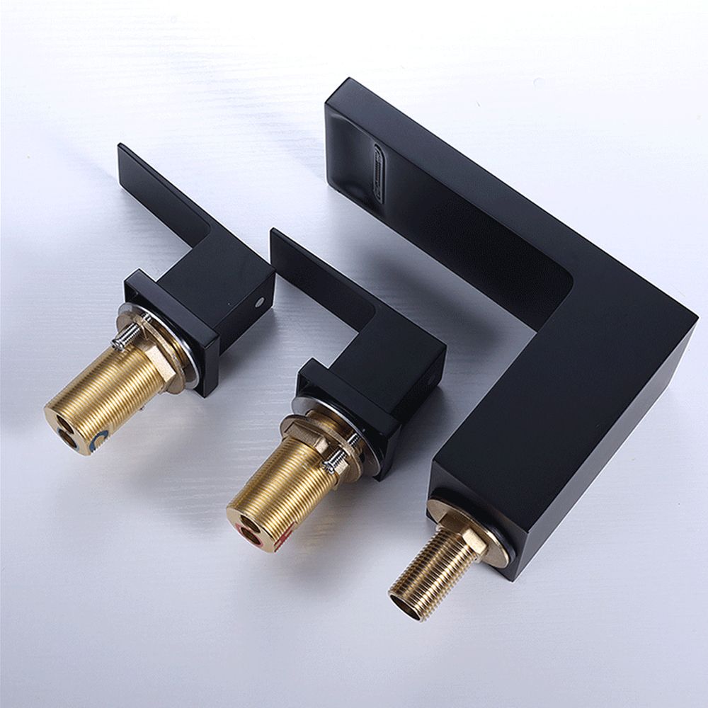 Modern Bathroom Faucet Rod Two-handle Waterfall Bathtub Faucet
