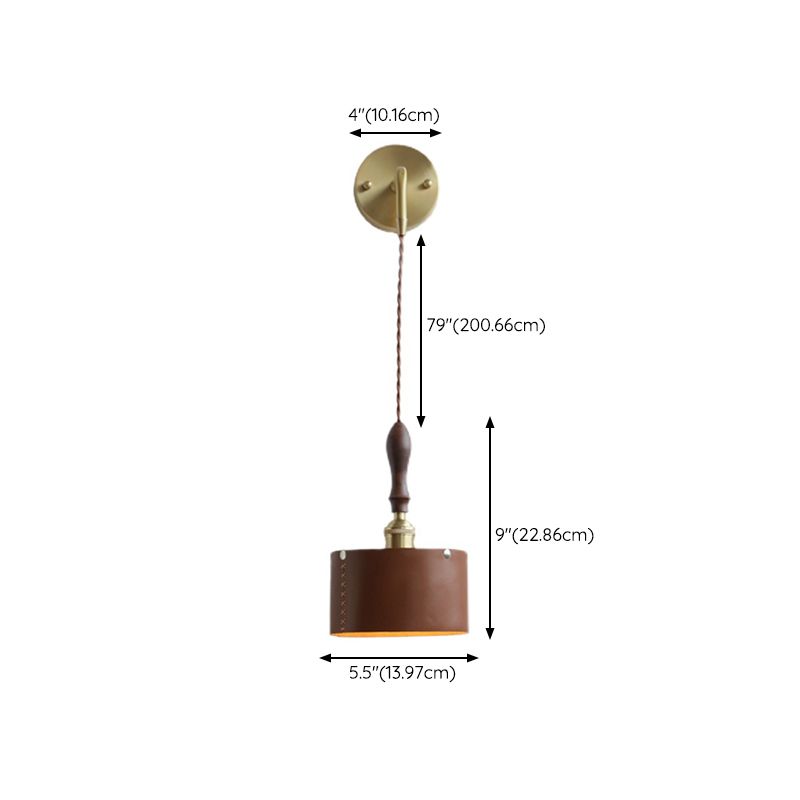 Modernism Wall Hanging Light Brown Sconce Lighting for Bedroom