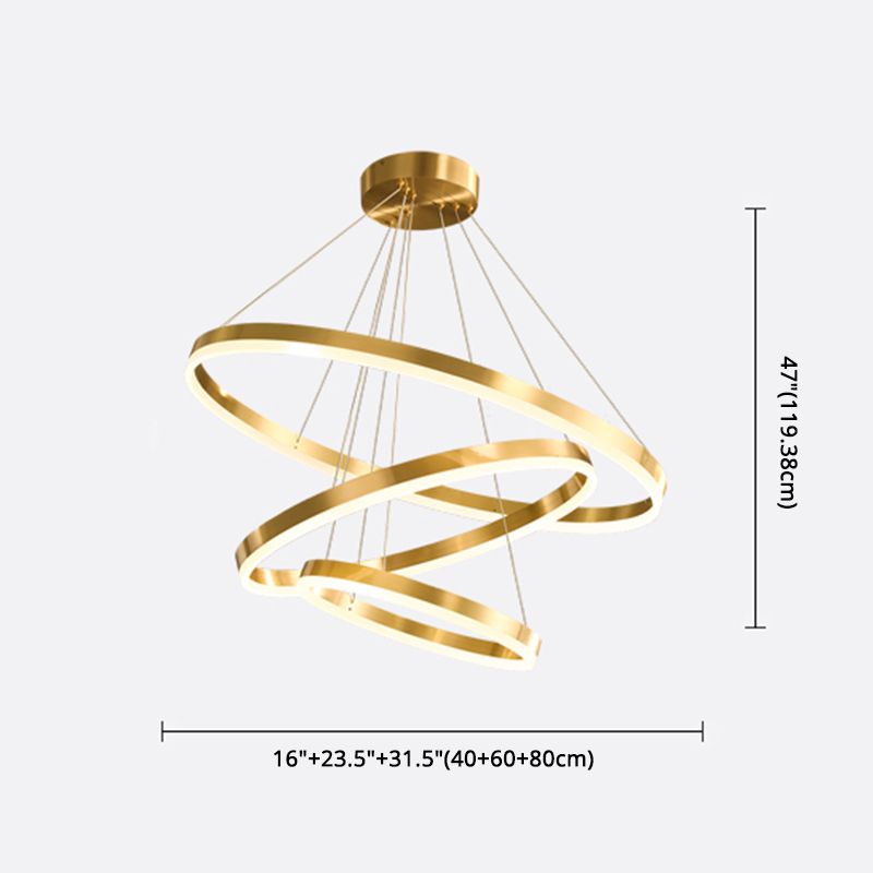 Nuevos accesorios de lámparas de lámpara de araña de oro modernas Luce de colgantes acrílico para sala de estar