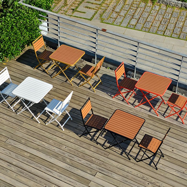 Modern 1/3 Pieces Metal Dining Set Reclaimed Wood Dining Table Set