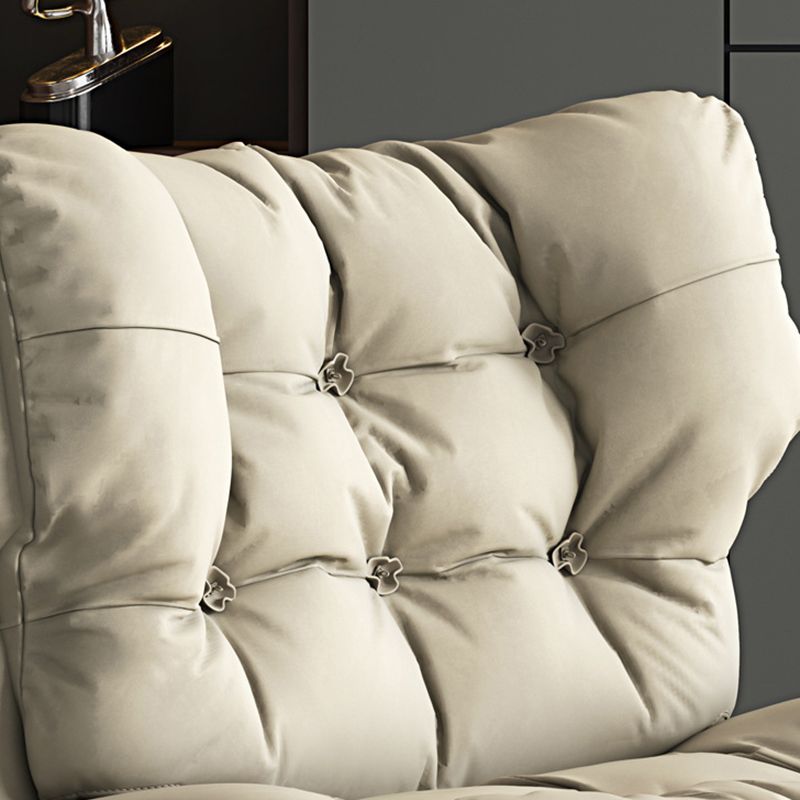 Tufted Microsuede Wingback Recliner 42" Wide Swivel Base Recliner Chair
