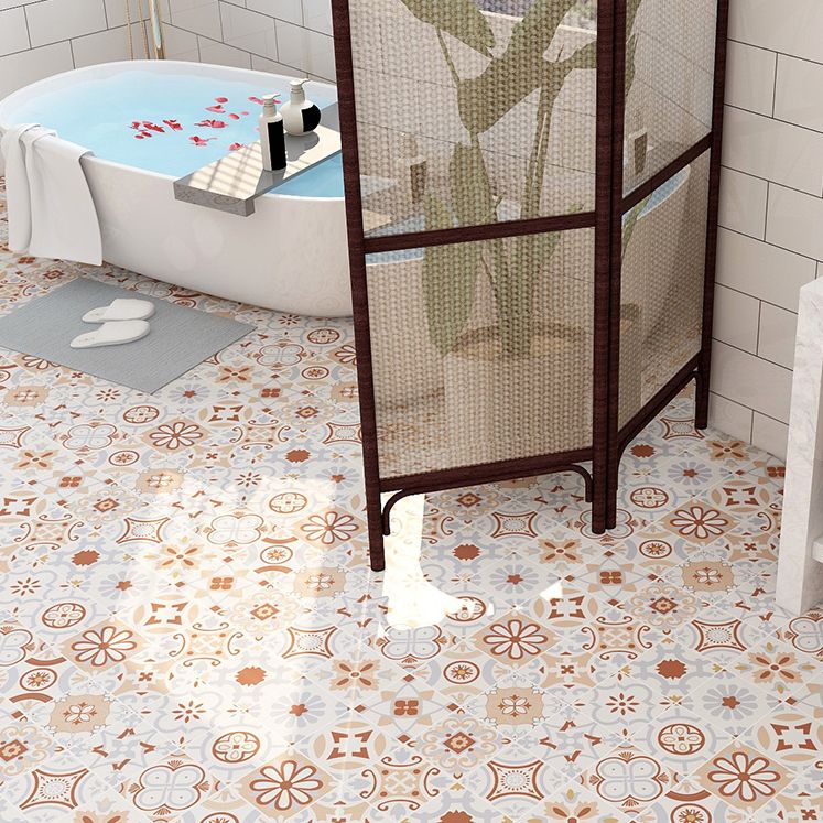 Modern Vinyl Floor Planks Porcelain Tile Look Peel & Stick Vinyl Flooring
