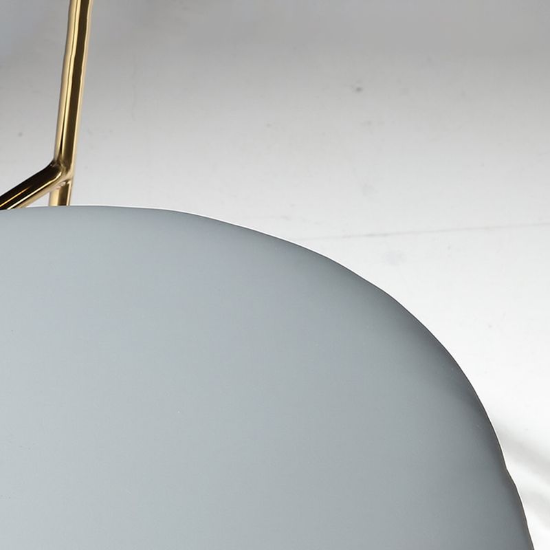 Glam Arm Chair Leather Dining Chair with Gold Frame for Home