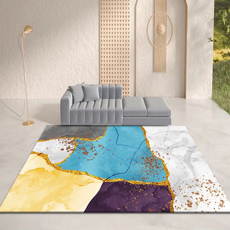 Gorgeous Area Carpet Abstract Pattern Indoor Rug Polyester Living Room Carpet with Non-Slip Backing