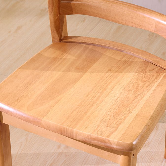 Chaise de salle à manger carrée en bois de cuisine Morden, chaise de salle à manger empilable avec dossier en échelle