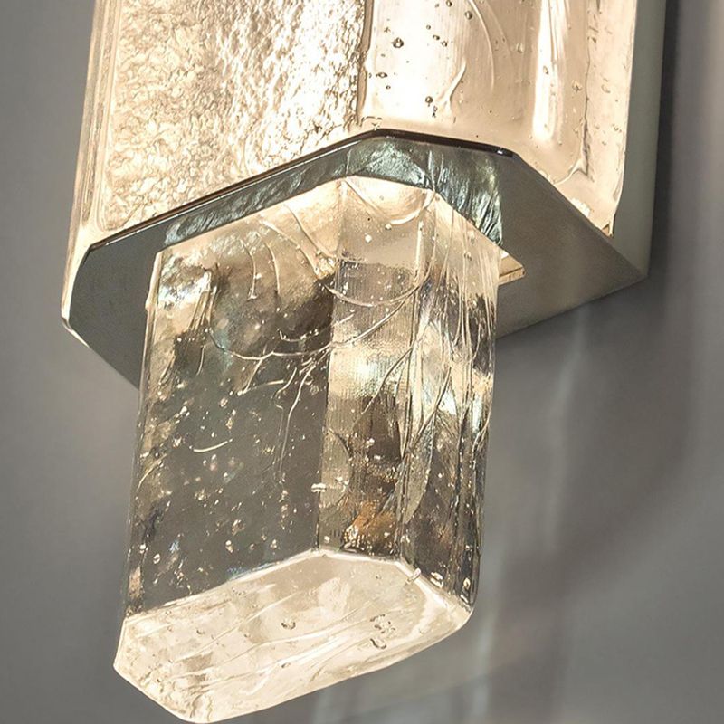 Luz de LED de cristal transparente Lámpara de montaje de pared decorativa de estilo posmoderno de estilo moderno
