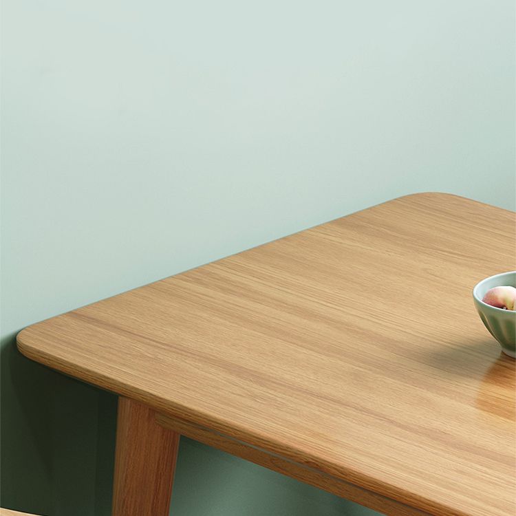 Rectangular Solid Wood Dining Table Modern Furniture with 4 Legs for Home