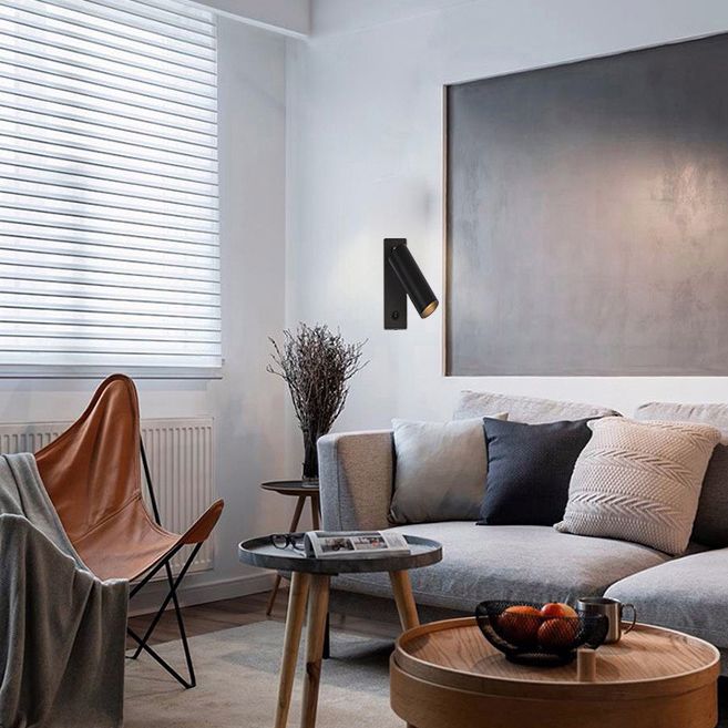 Modern Style Adjustable Wall Sconce Light with Acrylic Shade for Bedroom