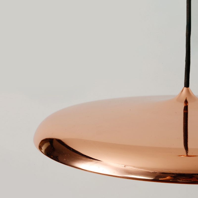 Rose Gold eigentijdse druppel hanger Slim 1-licht metalen plafondlicht voor eetkamer