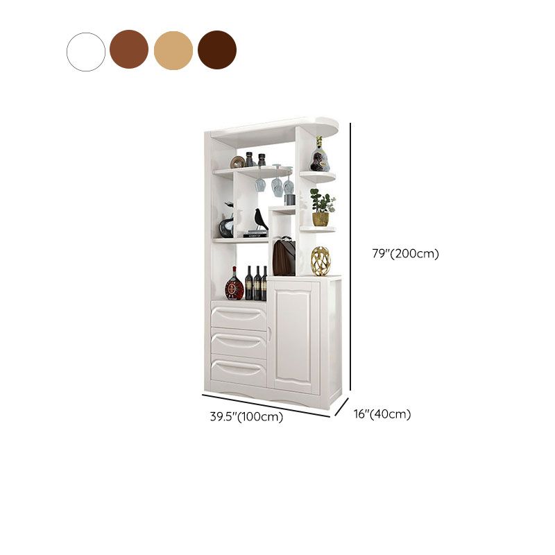 Solid Wood Shelves Included Modern Accent Cabinet for Living Room